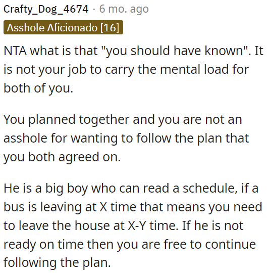 OP shouldn't feel responsible for someone else's lack of punctuality.