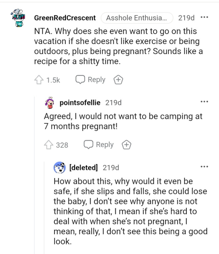 Why does the OP's sister want to go on this vacation?