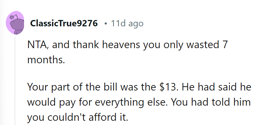 At least it wasn't seven years; she dodged that bullet!