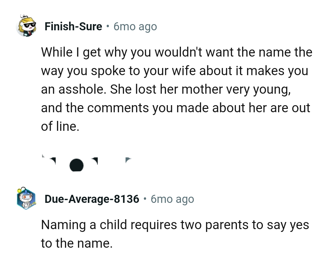 The way the OP spoke to his wife about it makes him the AH