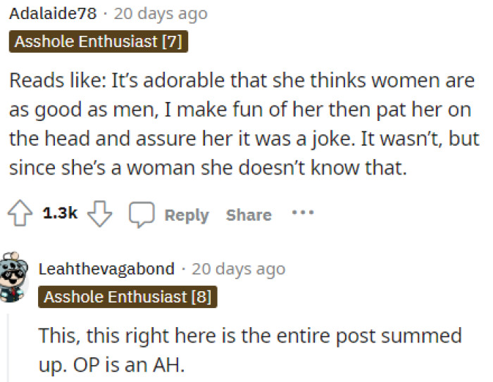 This is exactly how it sounds to us reading it and we can see right through all his mess. Ultimately, we really do think he's TA.