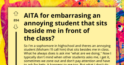 High School Student Feels Guilty After Embarrassing Classmate For Not Paying Attention, But Reddit Thinks He Deserved It