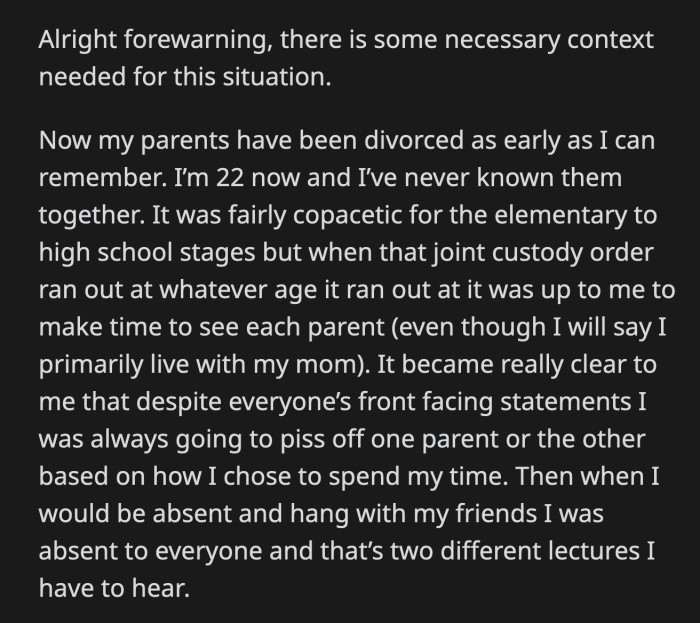 OP's dad and stepmom arrived first, and they all took photos together