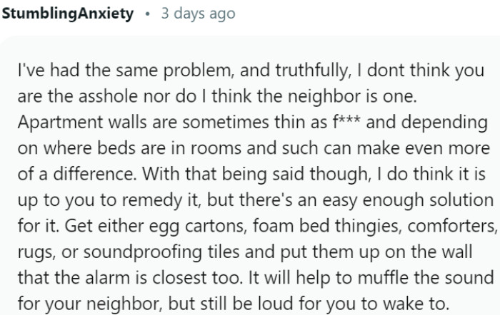 Thin walls in apartments, but a solution exists