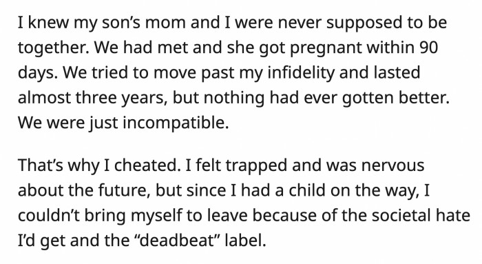 Here he is trying to make it sound like he had no choice