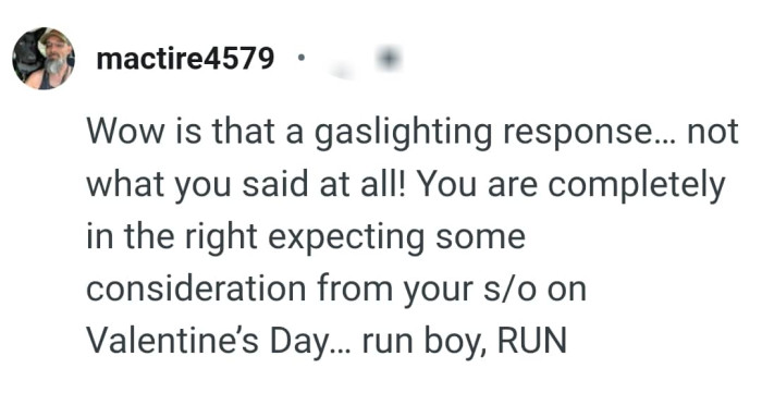 The OP is right in expecting some form of consideration