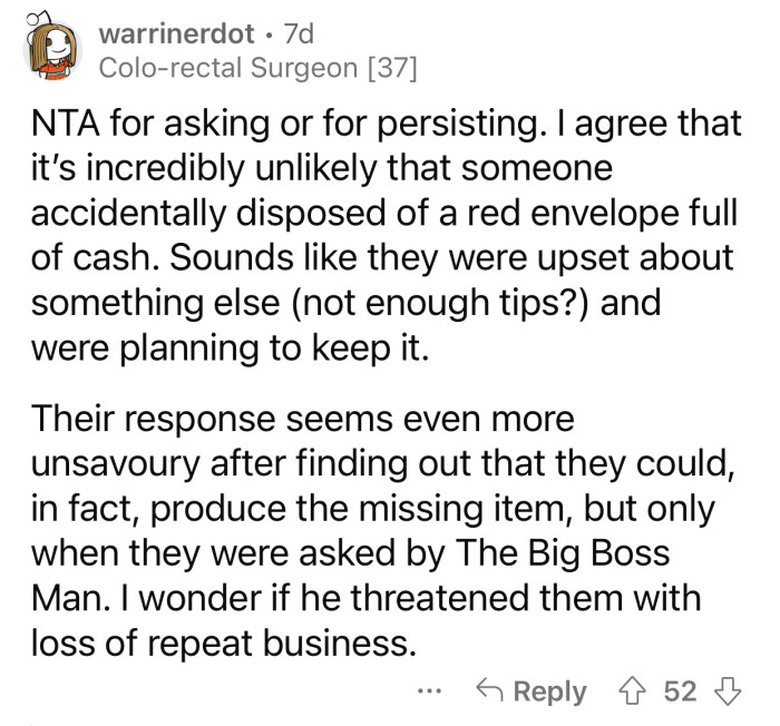 “I wonder if he threatened them with loss of repeat business.”
