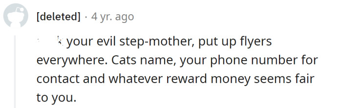 One Redditor advised them to try to find them