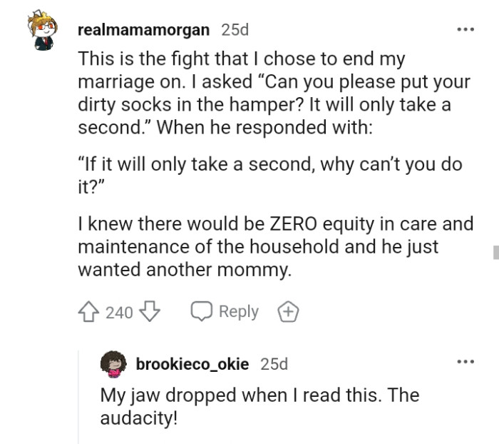 Why this Redditor chose to end their marriage