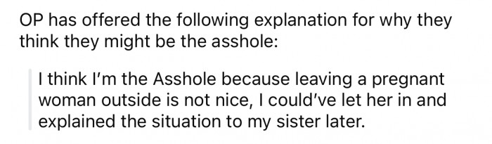 OP thinks she might potentially be the a-hole for the following reason: