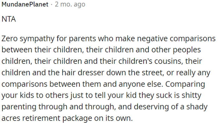 This conduct undermines effective parenting and warrants criticism.