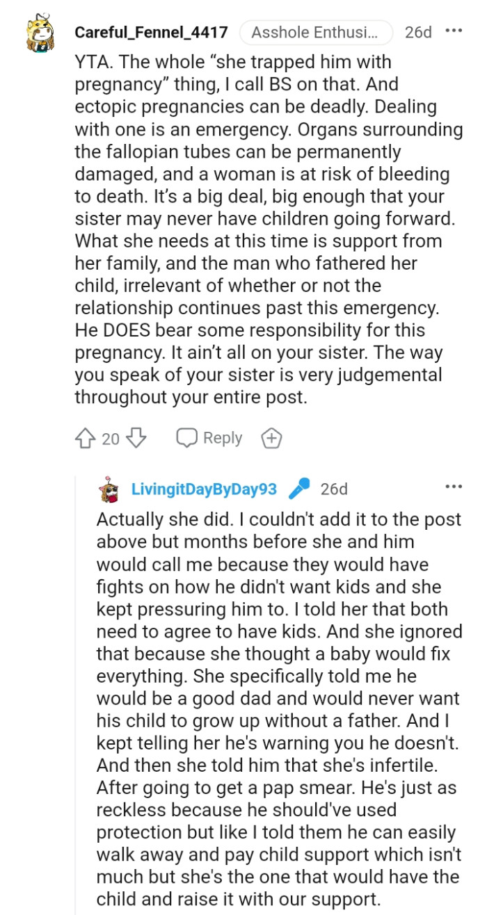 He does bear some responsibility for the pregnancy