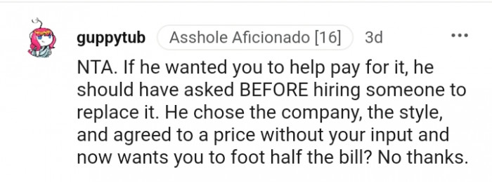 He should have asked before hiring someone