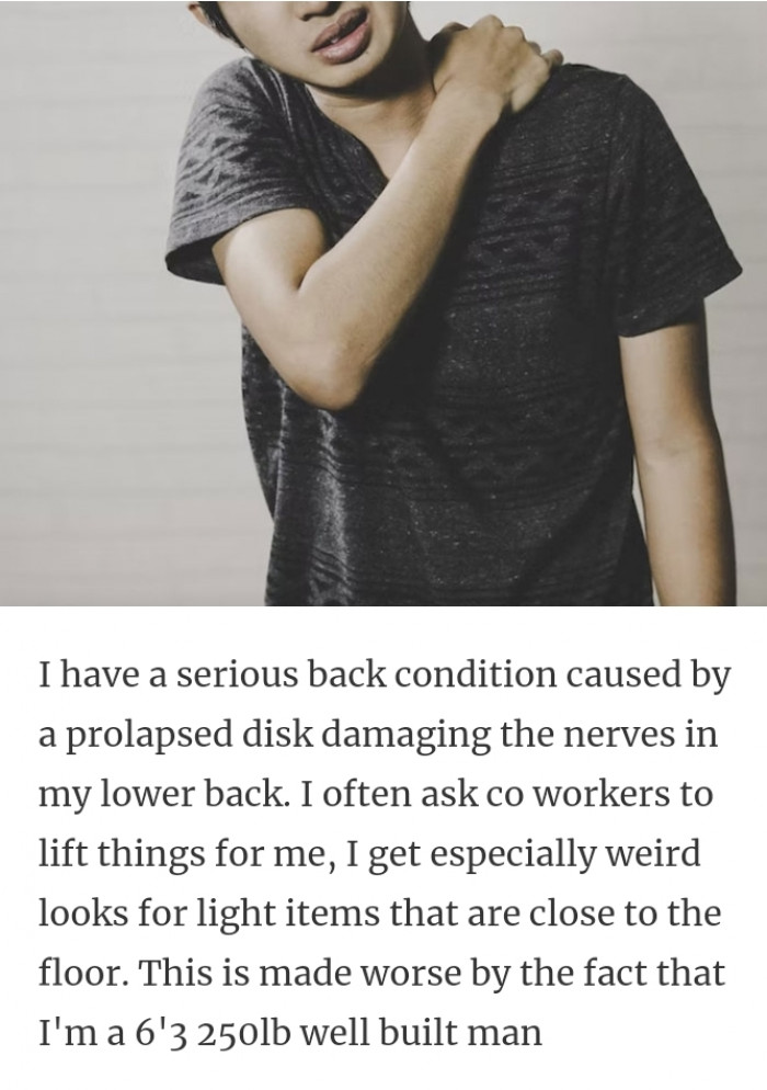 29. Serious back condition