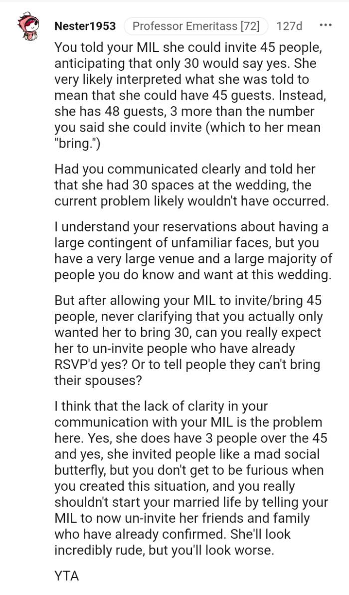 She very likely interpreted what she was told to