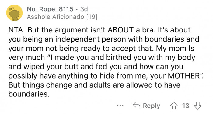 OP is allowed to set boundaries as an adult.