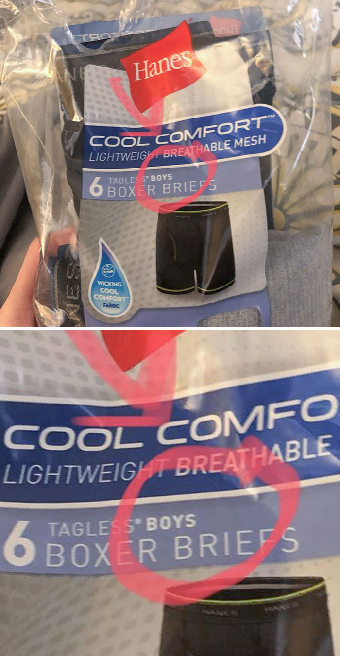 59. When your husband won’t stop complaining about the underwear you put in his stocking being too tight.