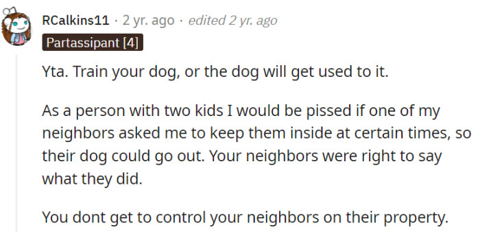 Control is an issue here.