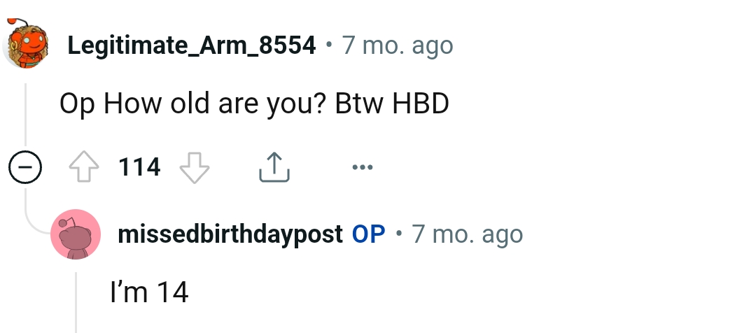 OP reveals her age