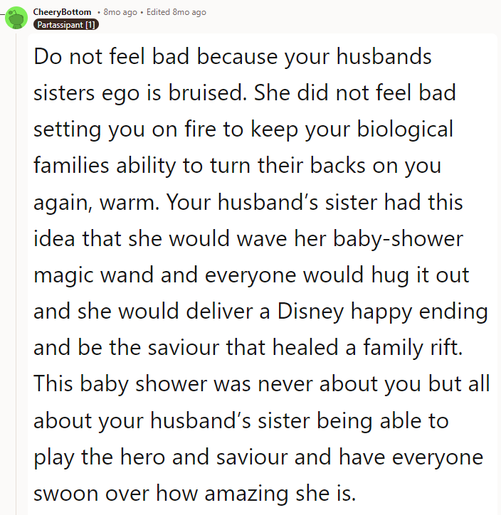 Whatever it is, SIL is the problem, and she isn't coming at this from a nice place.