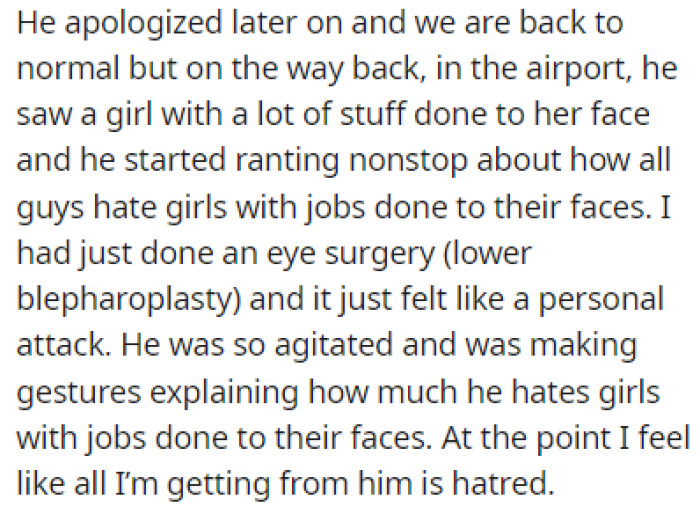 OP started to feel all she was getting from her husband was hatred