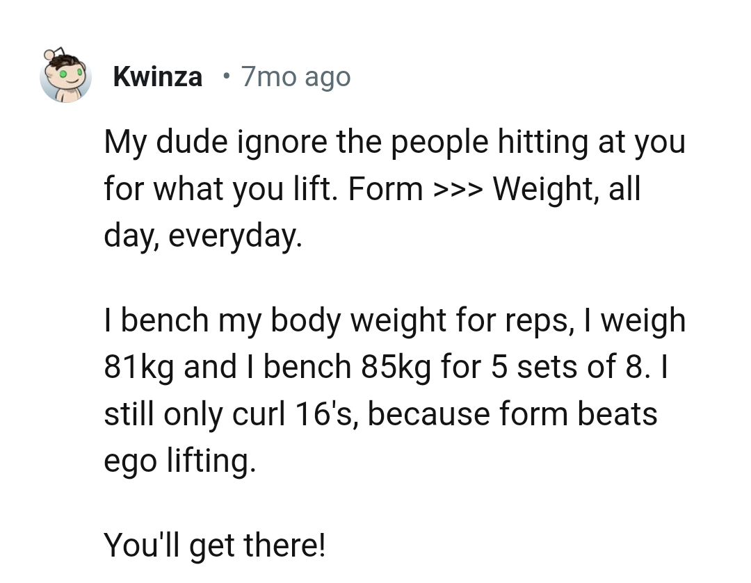 This Redditor Weighs 81 kg and They Bench 85 kg for 5 Sets