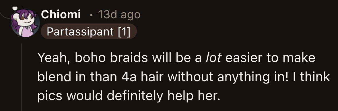 It would have been quicker to Google what boho braids look like than to vent to the other bridesmaids about them.