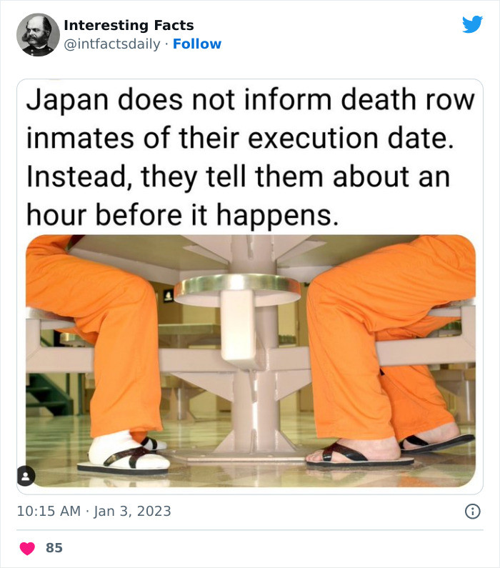 18. How Japan handles their death rows