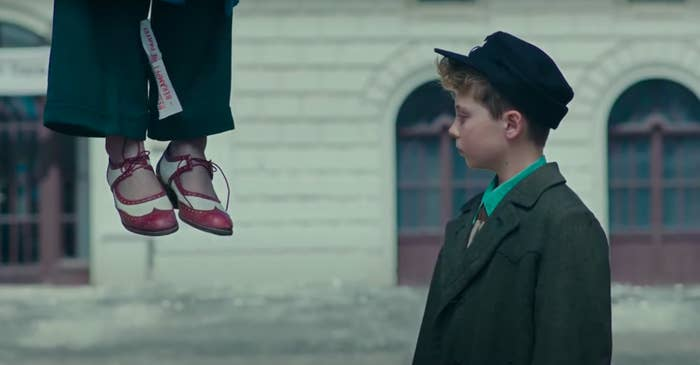 12. When Jojo realizes his mother's body is hanging in the square in Jojo Rabbit