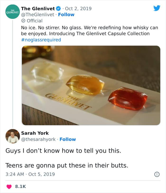 24. Whiskey Capsule? I Can’t Tell If It’s More Like A Gummy Bear Or More Like A Gusher