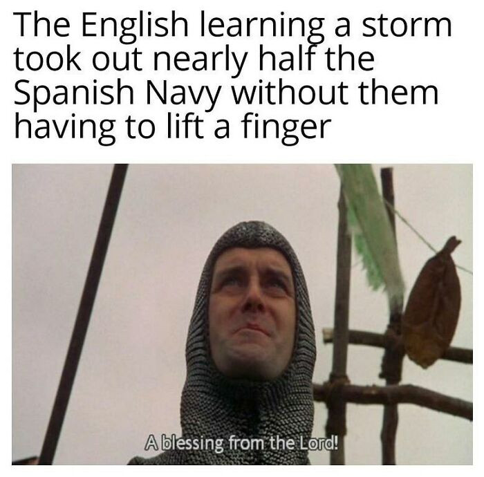 7. England watching the storm do their work like, “Divine intervention, thanks!”