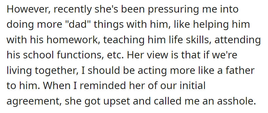 But she's pushing him to be a 