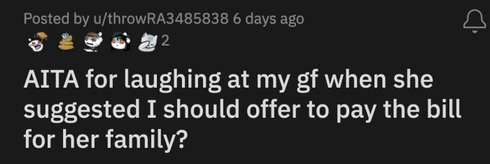 OP said this shows how different their upbringings were