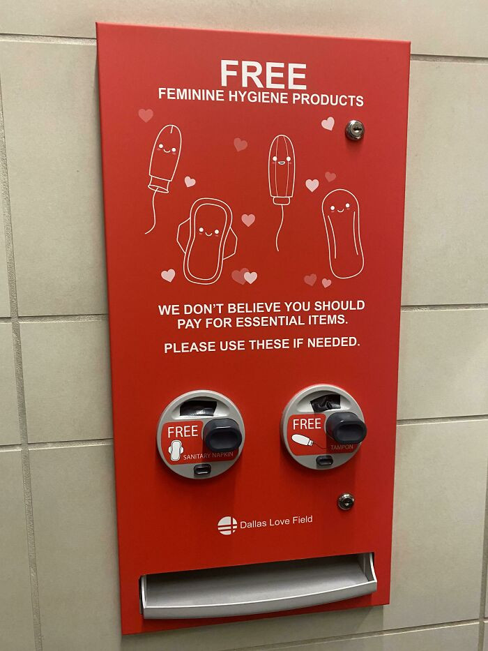 46. Dallas Love Field Airport Offers Free Feminine Hygiene Products