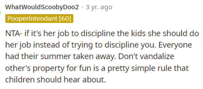 Again, it wouldn't have happened if the mom had been around watching her kids.