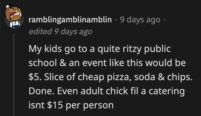 A Redditor pointed out that Title 1 School funding administrators are strict about charging students money for activities.