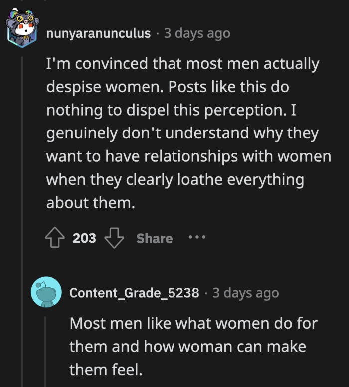OP's a**holery confirmed people's bias against men. The way he talks about what happened would make anyone wonder if he likes his wife at all.