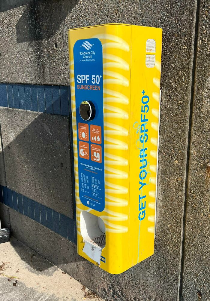 8. Sunscreen Dispenser On Sydney Beaches