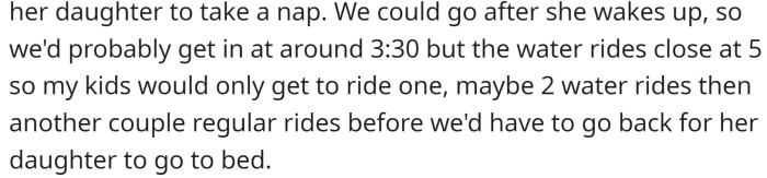 OP's girlfriend suggested they do something more accessible for her daughter, like renting a place at the beach, but his kids really want to go to the amusement park.