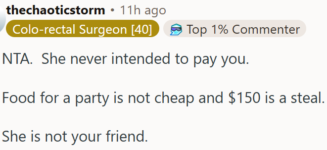 She is not OP's friend.