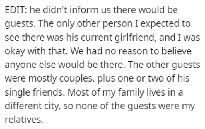 OP provided an edit to the original story to clarify some things