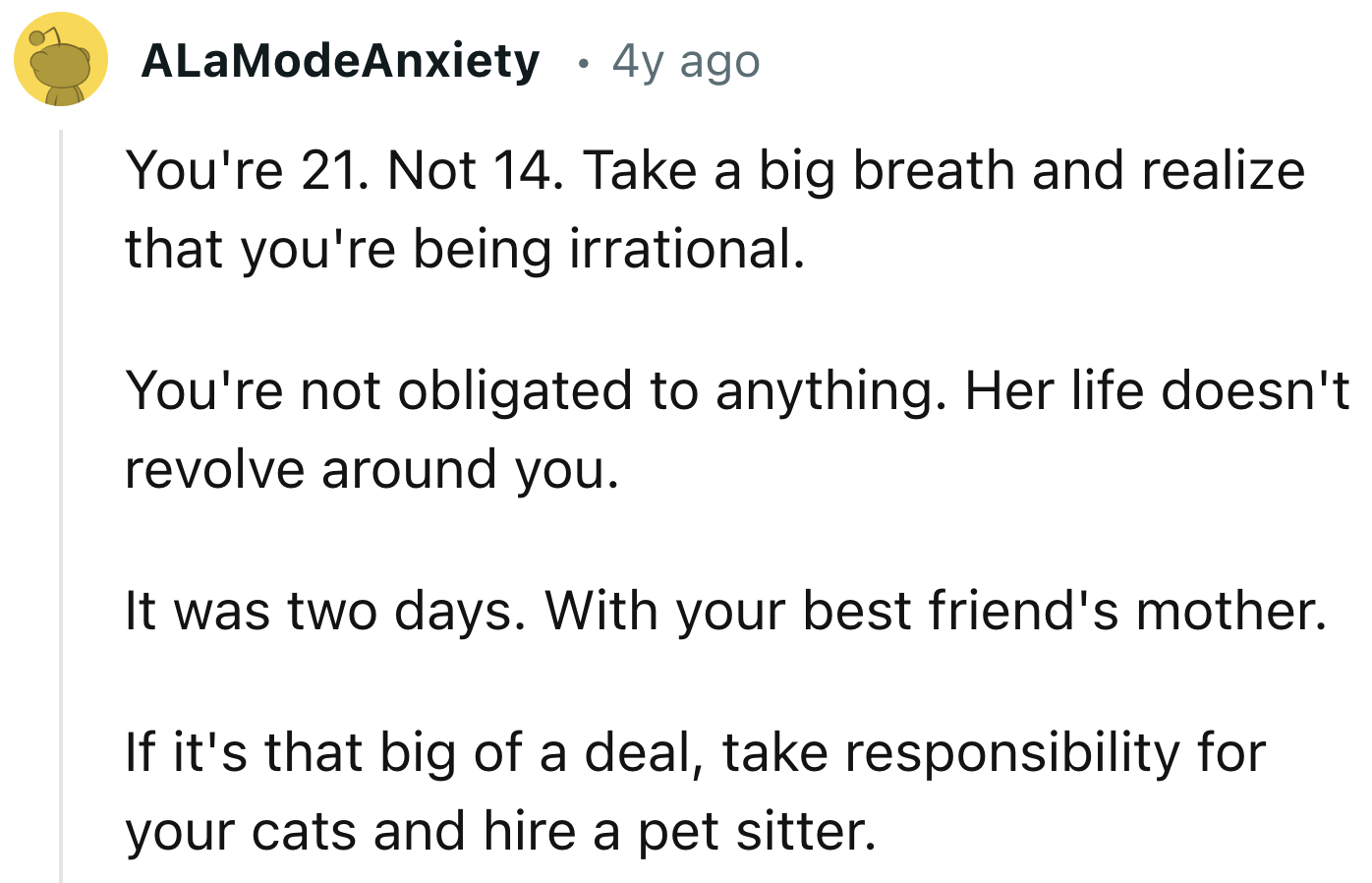 She Should Take Responsibility for Her Cats