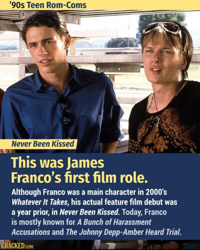 12. Never Been Kissed - James Franco