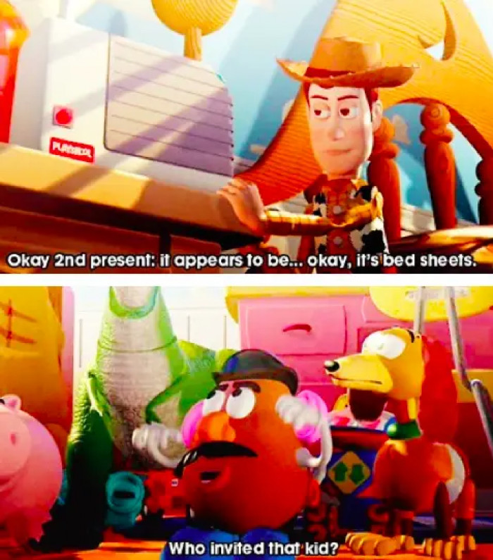 11. In Toy Story, when Mr. Potato Head was unimpressed with one of Andy's birthday presents