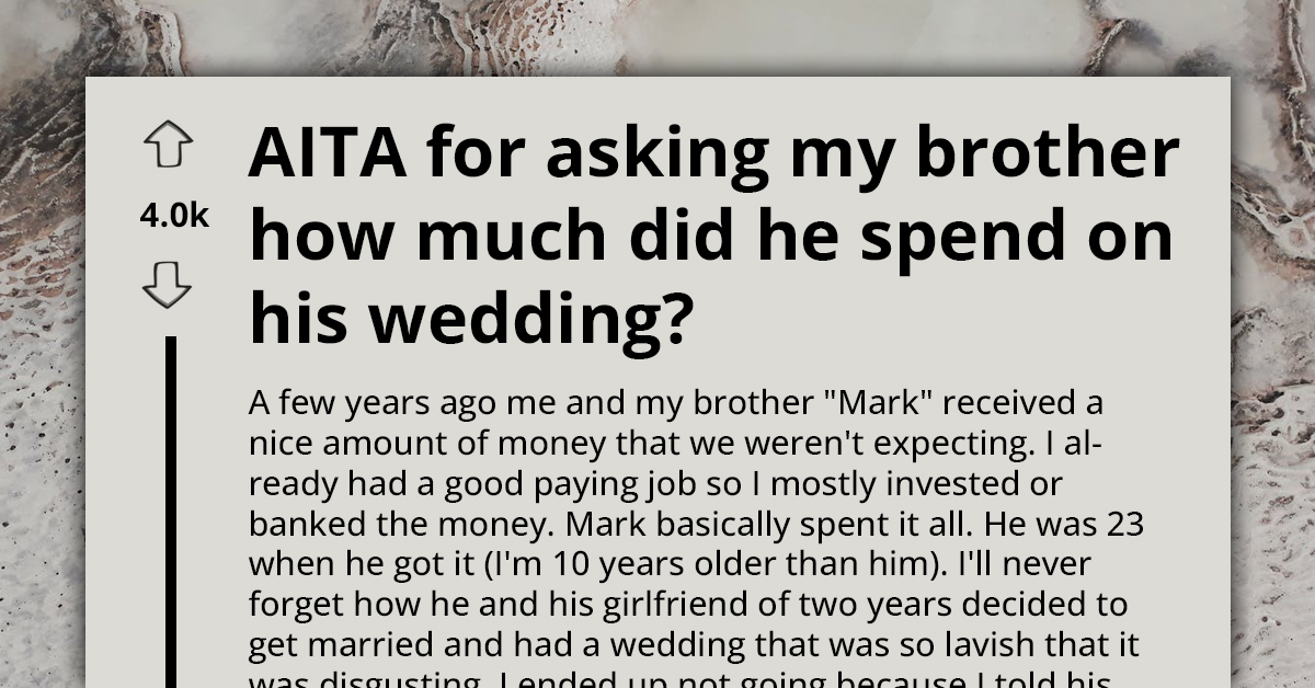 Man Refuses Brother's Loan Request, Blames Extravagant $40,000 Wedding for Their Financial Downfall