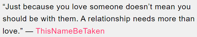 4. Love is not enough for a relationship