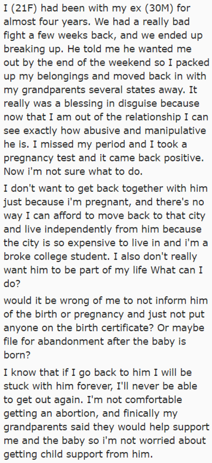 She tells the whole story.