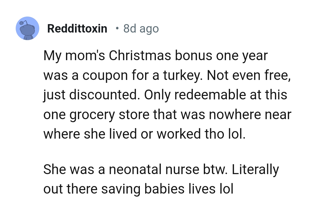 Getting a Christmas bonus