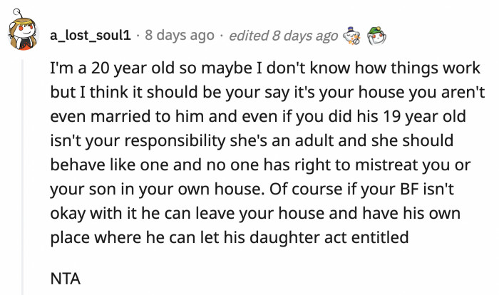 If he thinks his daughter isn't doing anything wrong, he should get his own place and let her do whatever she wants there.