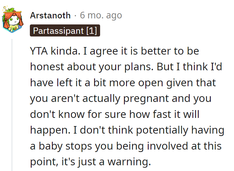 Baby plans on the horizon, but involvement is still a green light. Don't let a potential bun in the oven steal the bridal thunder!
